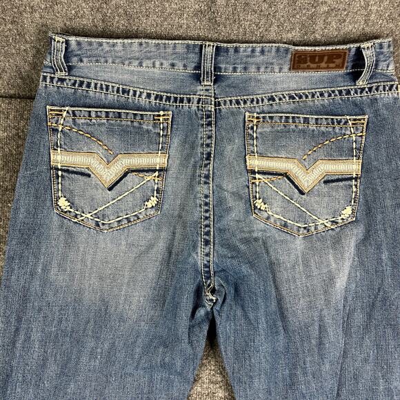 Cowboy Up Jeans Mens 40 Blue Bootcut Western Style Contrast Stitching - Picture 10 of 12